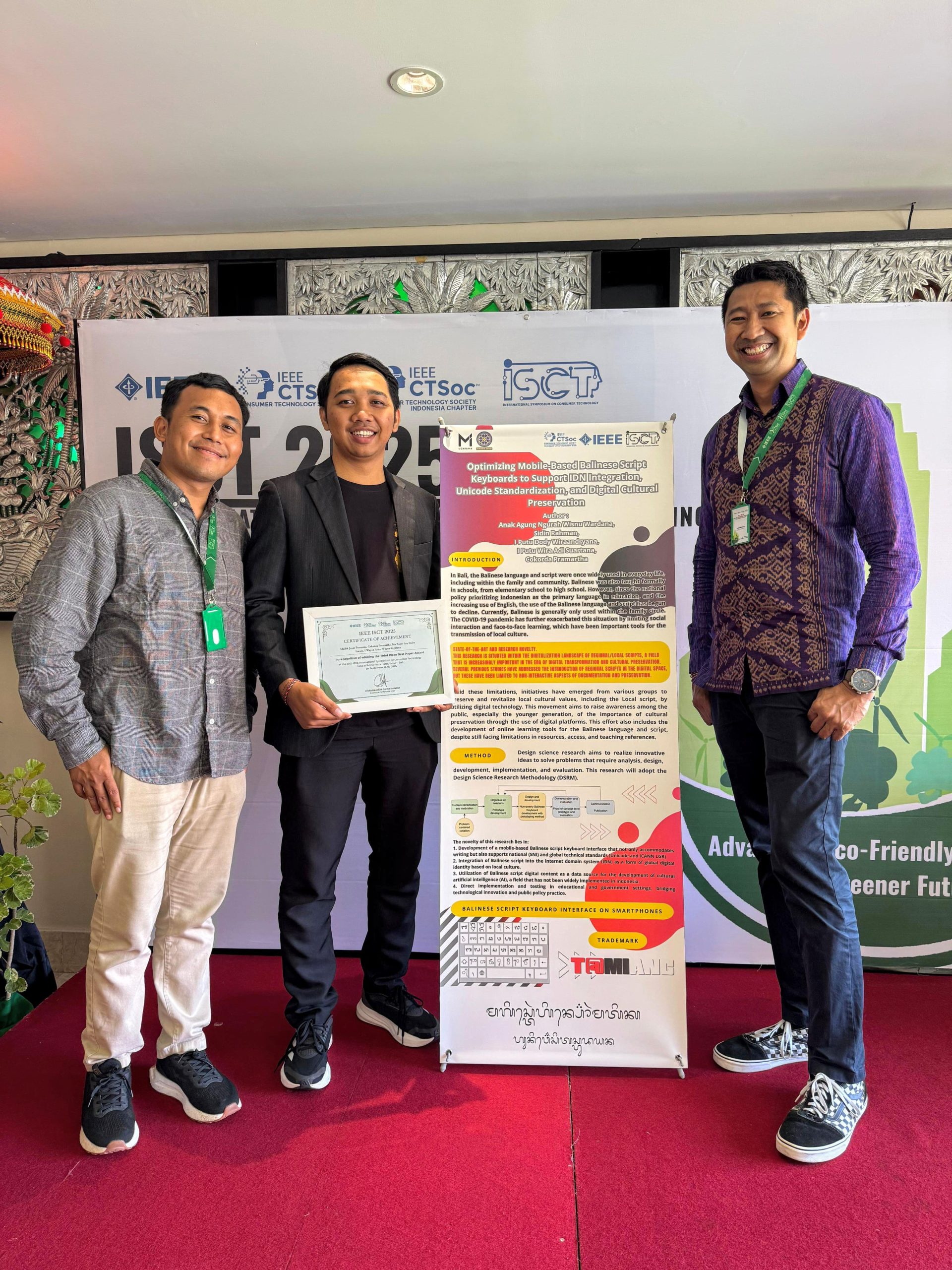 Mahasiswa Magister Informatika UNUD Raih Prestasi Internasional di IEEE ISCT 2025